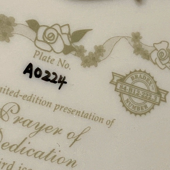 Bradex Nurses Pray of Dedication Porcelain Heart Shaped Plaque Wall Hanging - Picture 9 of 10